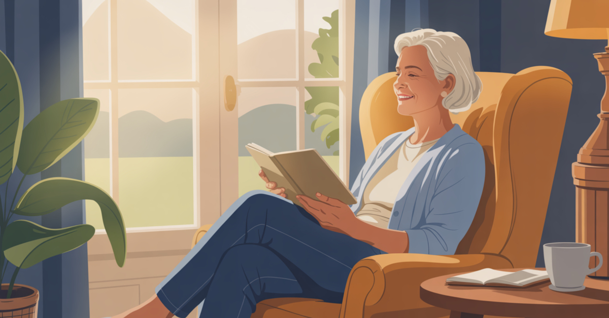 What you’ve learnt about affiliate marketing for retirees, shown as calm clarity and growing confidence.