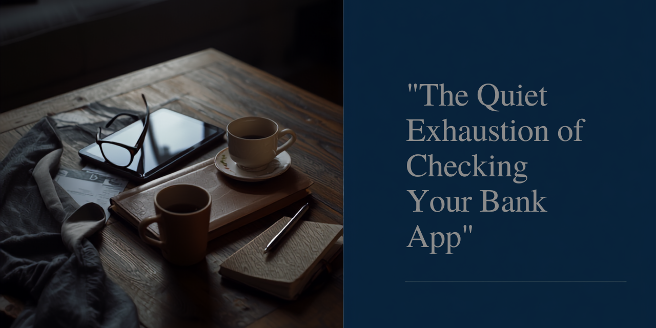 The Quiet Exhaustion of Checking Your Bank App Every Monday